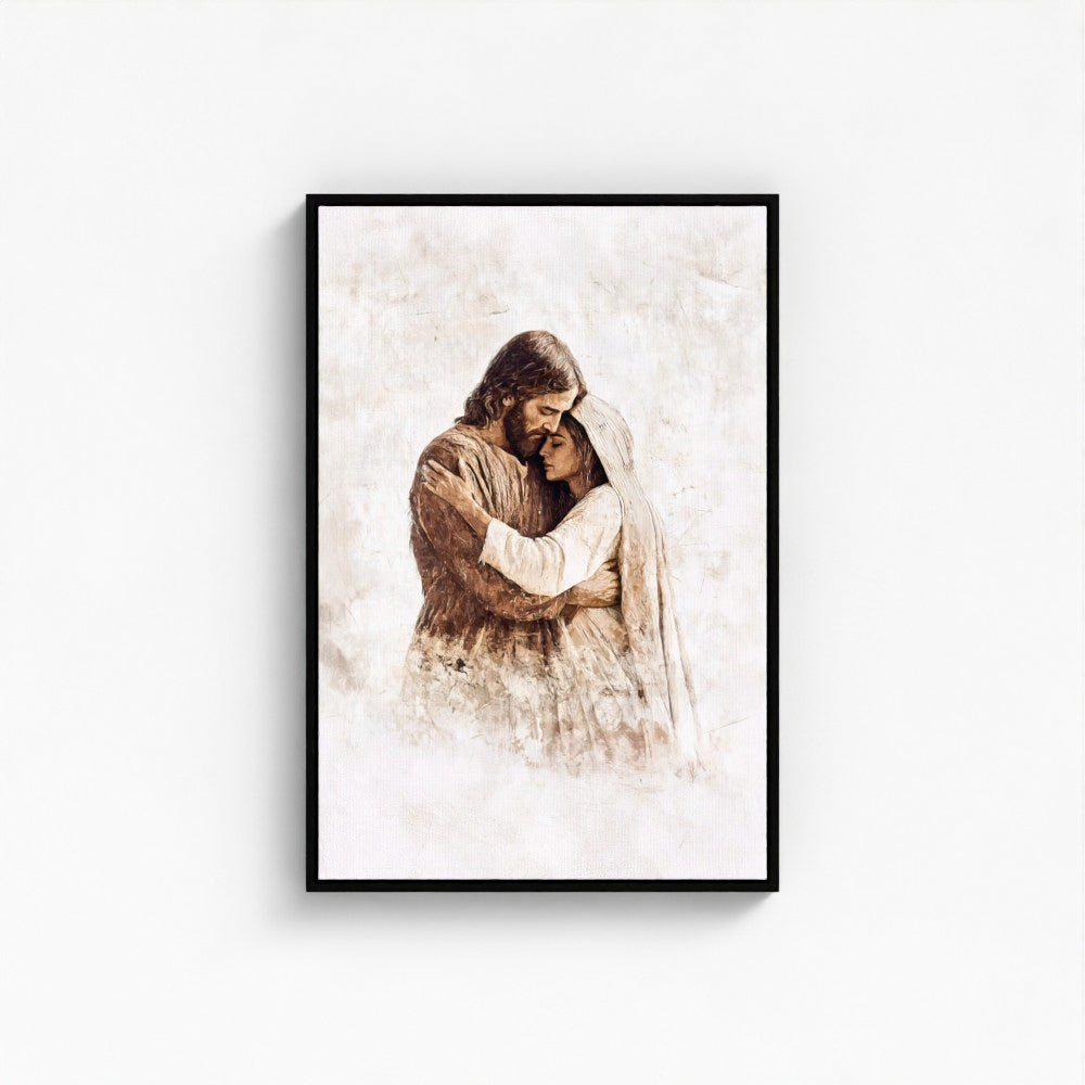 Divine Embrace - Framed & Unframed Canvas