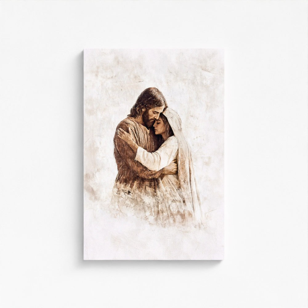 Divine Embrace - Framed & Unframed Canvas