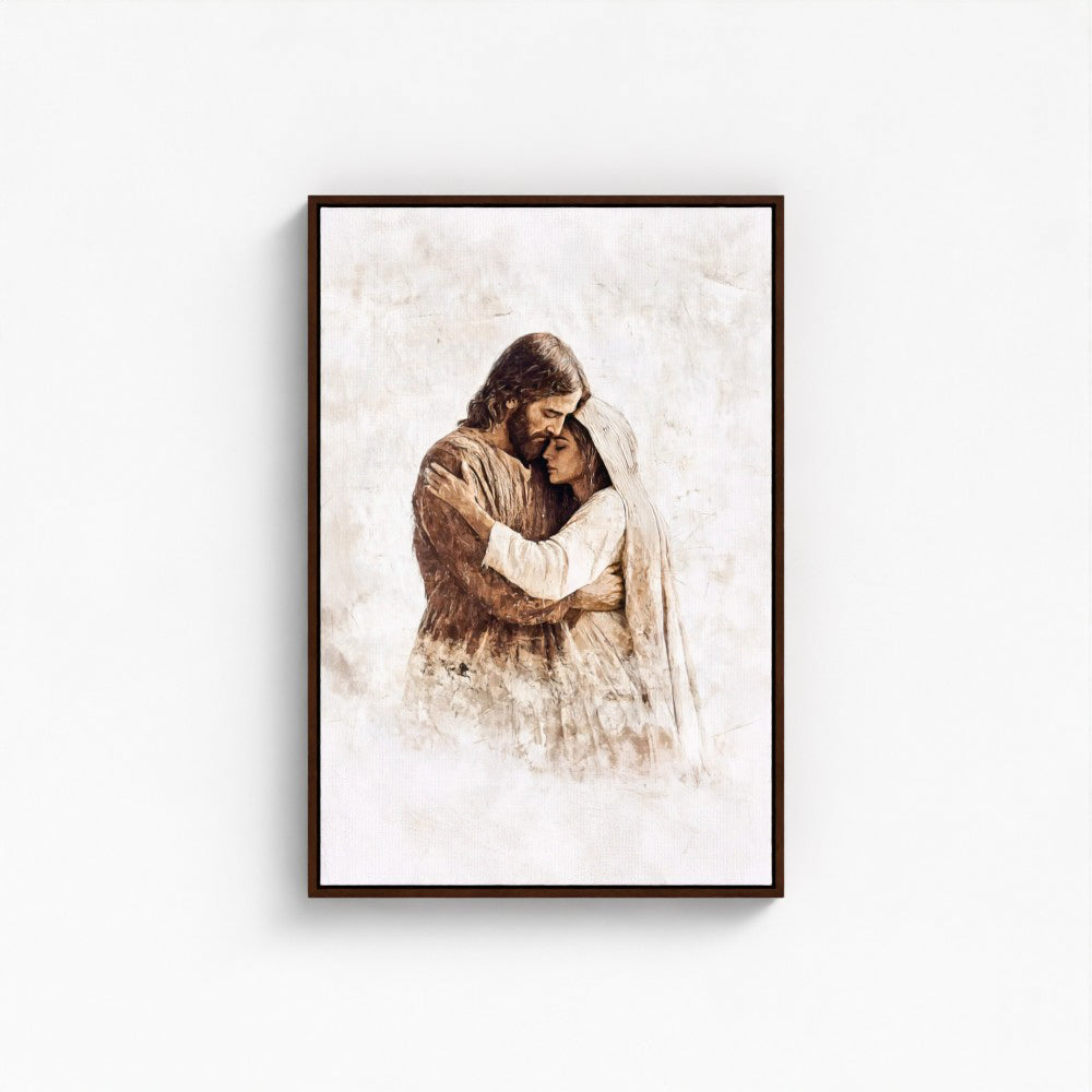 Divine Embrace - Framed & Unframed Canvas