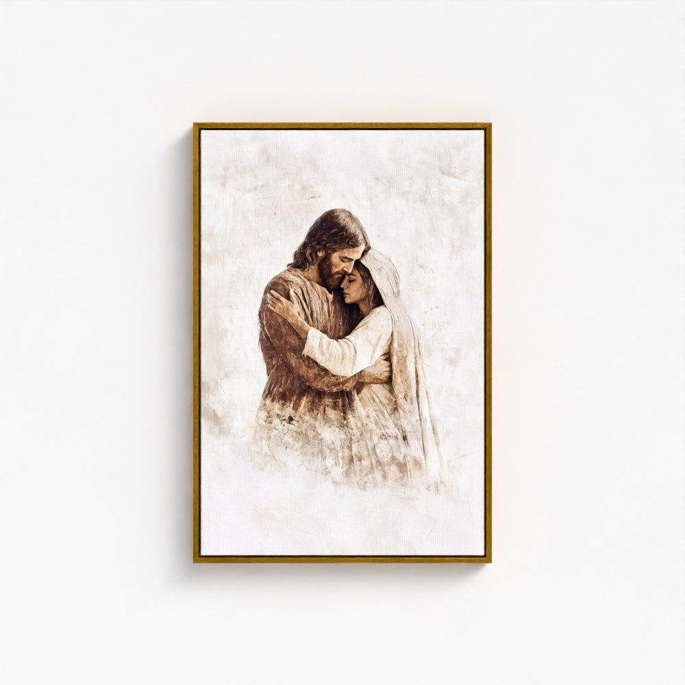 Divine Embrace - Framed & Unframed Canvas