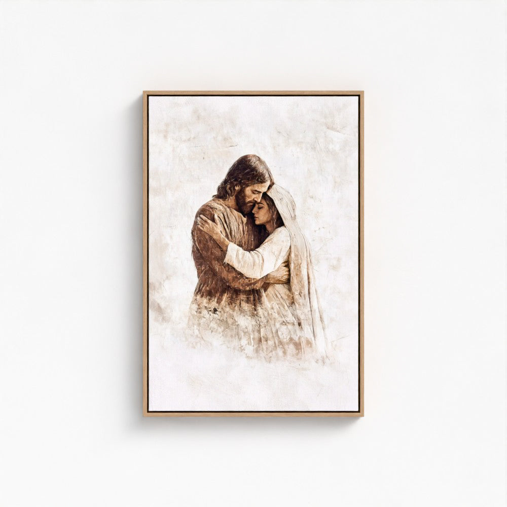 Divine Embrace - Framed & Unframed Canvas