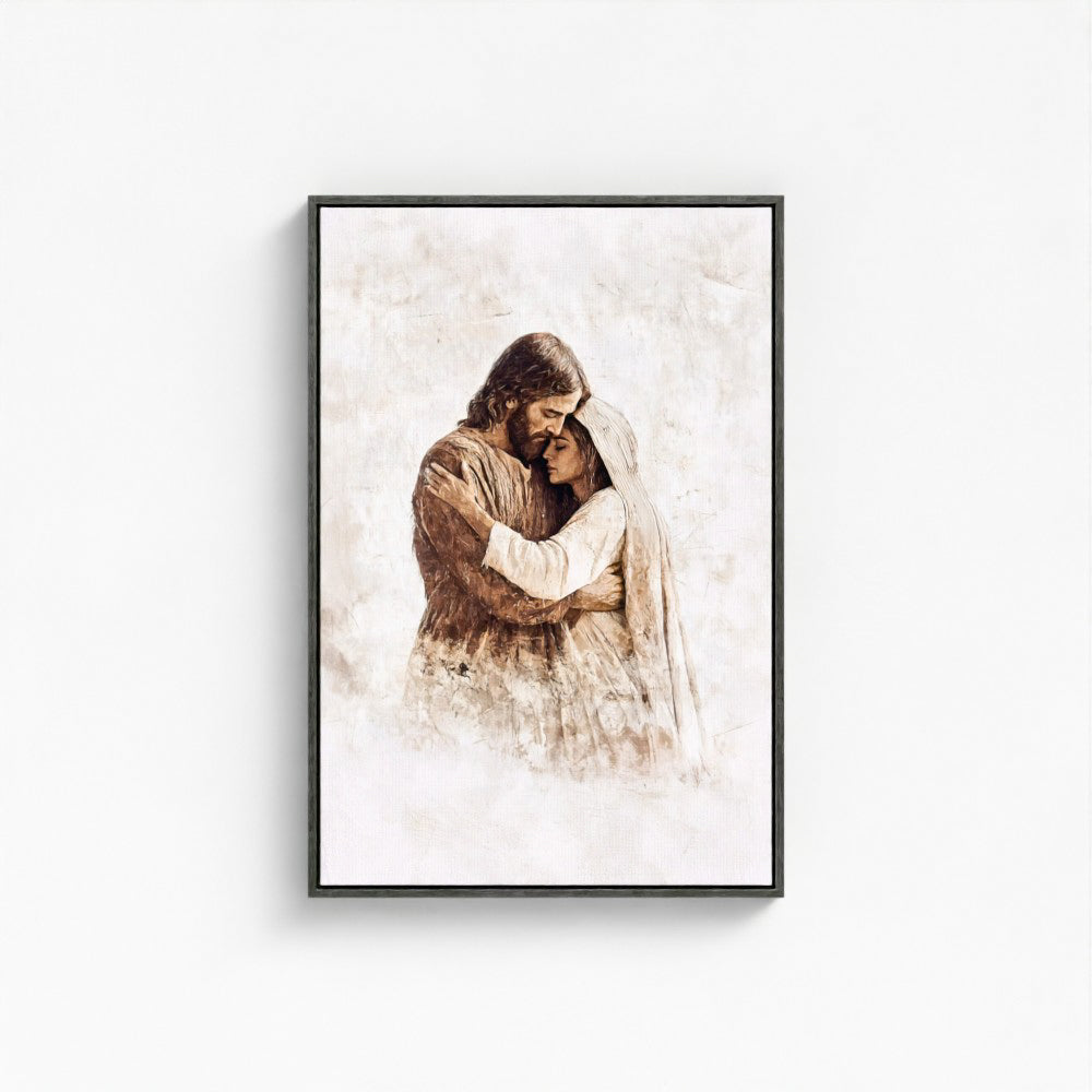 Divine Embrace - Framed & Unframed Canvas