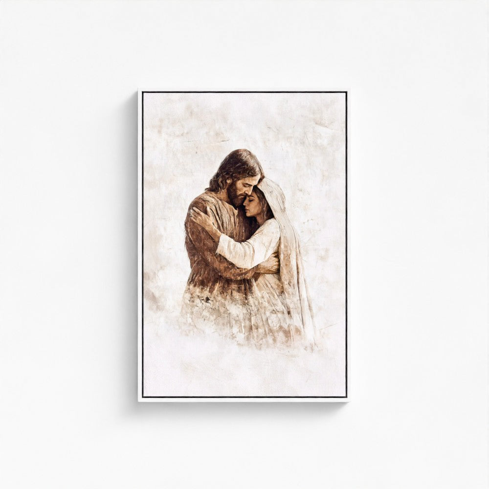 Divine Embrace - Framed & Unframed Canvas